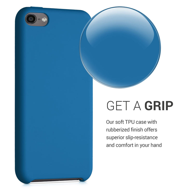 kwmobile TPU Silicone Case Compatible with Apple iPod Touch 6G / 7G (6th and 7th Generation) - Case Soft Flexible Protective Cover - Blue Reef Pixie Green