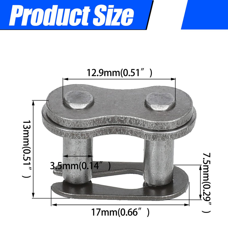 YOXUFA #35 Chain Master Connector Links for 79cc 79.5cc 80cc 97cc 100cc 212cc Coleman CT100U CC100X Baja Doodle Bug DB30 Harbor Freight Motovox Monster Moto Mega Moto Predator Go Kart Mini Trail Bike