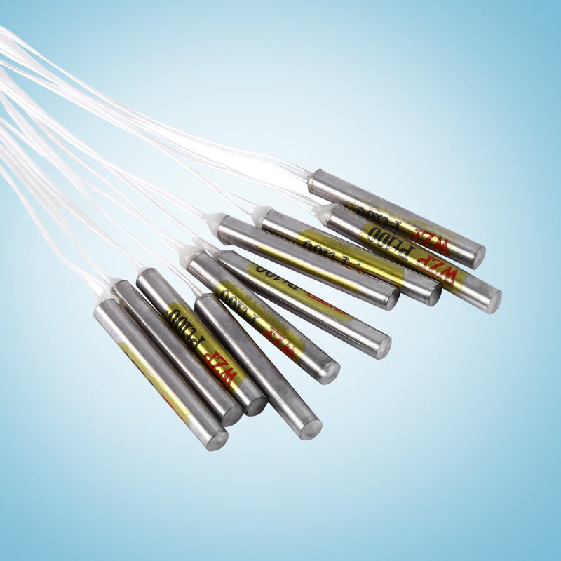 10Pcs PT100 Platinum Resister Temperature Sensor Waterproof Probe﹣20℃ to 250℃