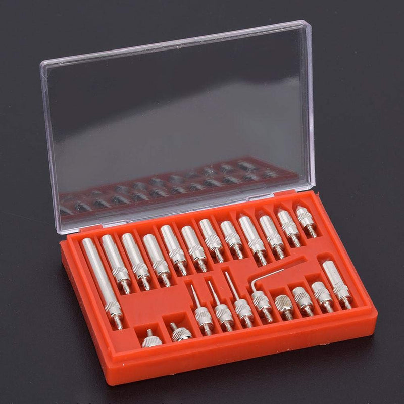 22-piece dial gauge measuring tips set, dial gauge indicator pointed tip replacement, dial gauge accessories, with storage box