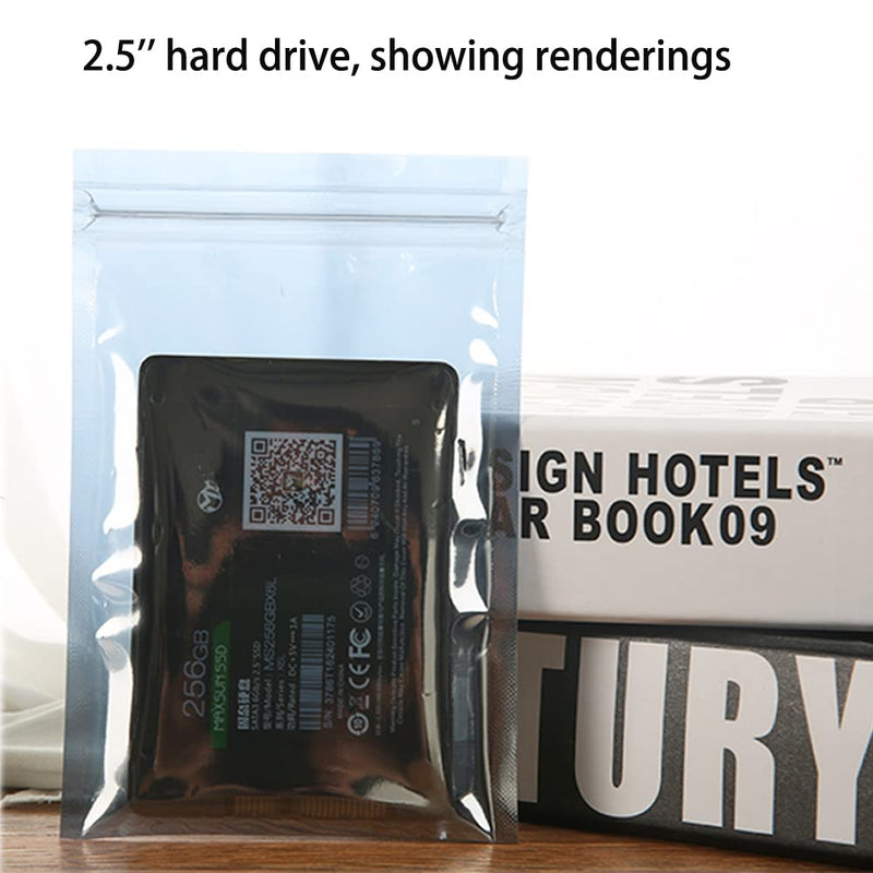 Mantianstar 100pcs Antistatic Bags 3.93x5.9in/10x15cm, Resealable ESD Bag, Suitable for CPU SSD Hard Disk and Various Electronic Devices 100pcs 3.93x5.9in/10x15cm