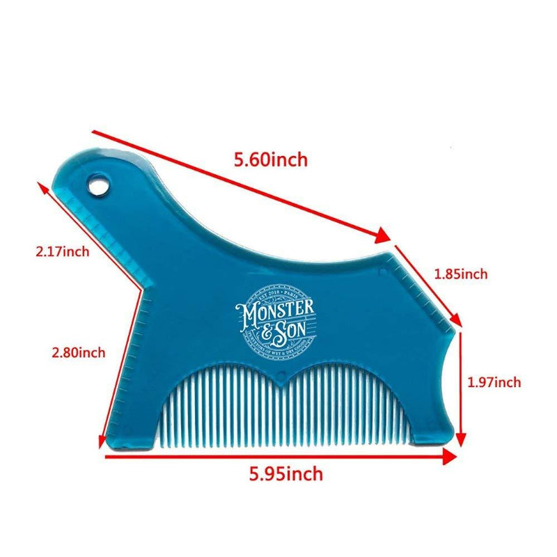 Monster&Son Beard Shaping Tool - Classic Oversized Design (Clear) Clear