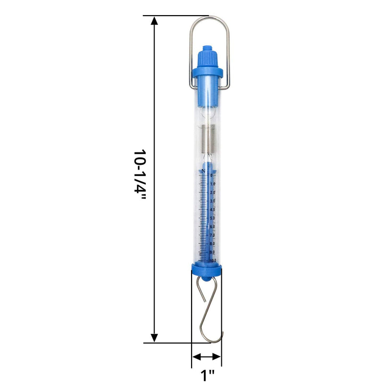 QWORK Set of 5 Spring Scale, Transparent Spring Balance Hanging Tube Spring Scale Set (1N, 5N, 10N, 20N, 30N) 1N, 5N, 10N, 20N, 30N