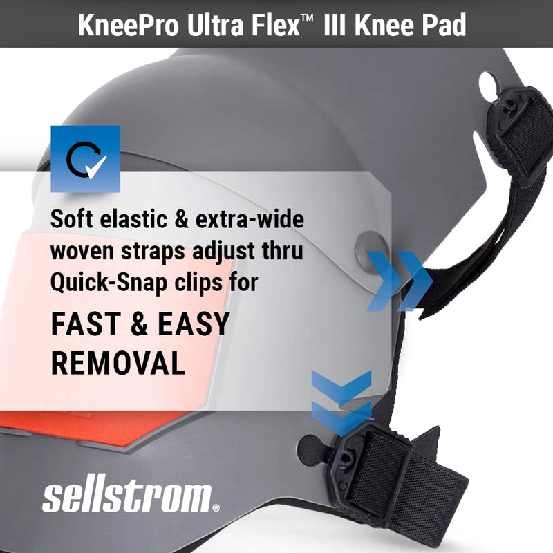Sellstrom KneePro Knee Pads - Ultra Flex III - Heavy Duty Protection and Comfort for Construction, Gardening, Army, Flooring Work - Grey and Orange Original - Gray (Pair) Knee Pad