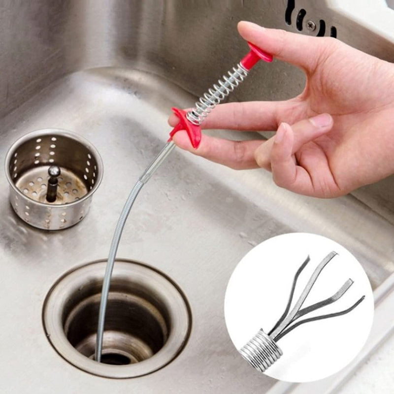 ALINNA Flexible Grabber Claw Pick Up Reacher Tool With 4 Claws Bendable Hose Pickup Reaching Assist Tool for Litter Pick, Home Sink, Drains, Toilet(24 Inches) Silver