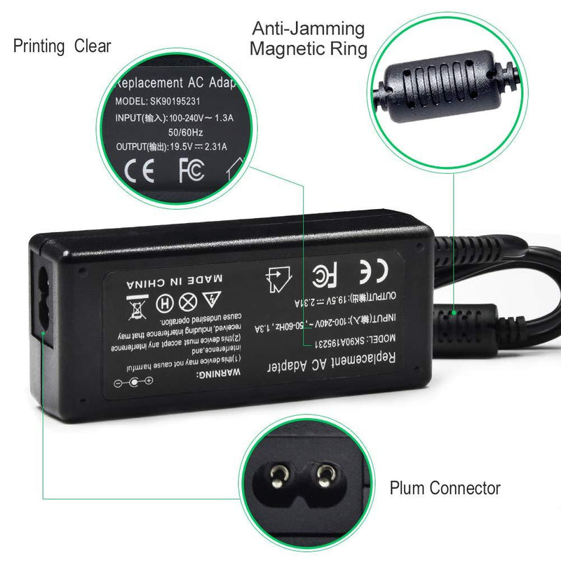45W AC Power Laptop Adapter Supply Charger Cord for HP Pavilion X360 M3 11 13 15 Folio 1040 G1 G2 G3 Slatebook 14 HP Pro 410 G1 Chromebook 14 11 G3 G4 G5