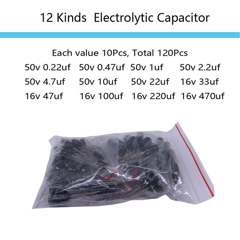 MOGAOPI electronic component kit & a total of 1390 pieces, LED diodes, metal film resistors, electrolytic capacitor package, diodes, ceramic capacitors, transistor assortment box