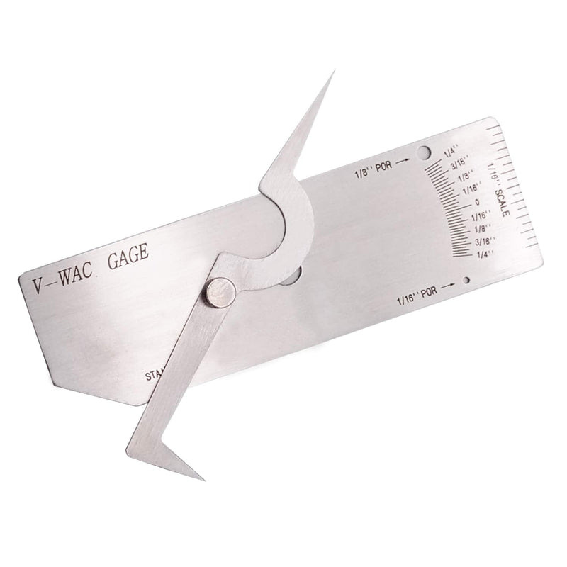 Necygoo Weld Gauge Set 0-1/4'' Porosity Undercuts Checking Gauge with 0-3/4'' Convexity Concavity Welding Gauge Stainless Steel Imperial Measurement for Welding Inspection inch
