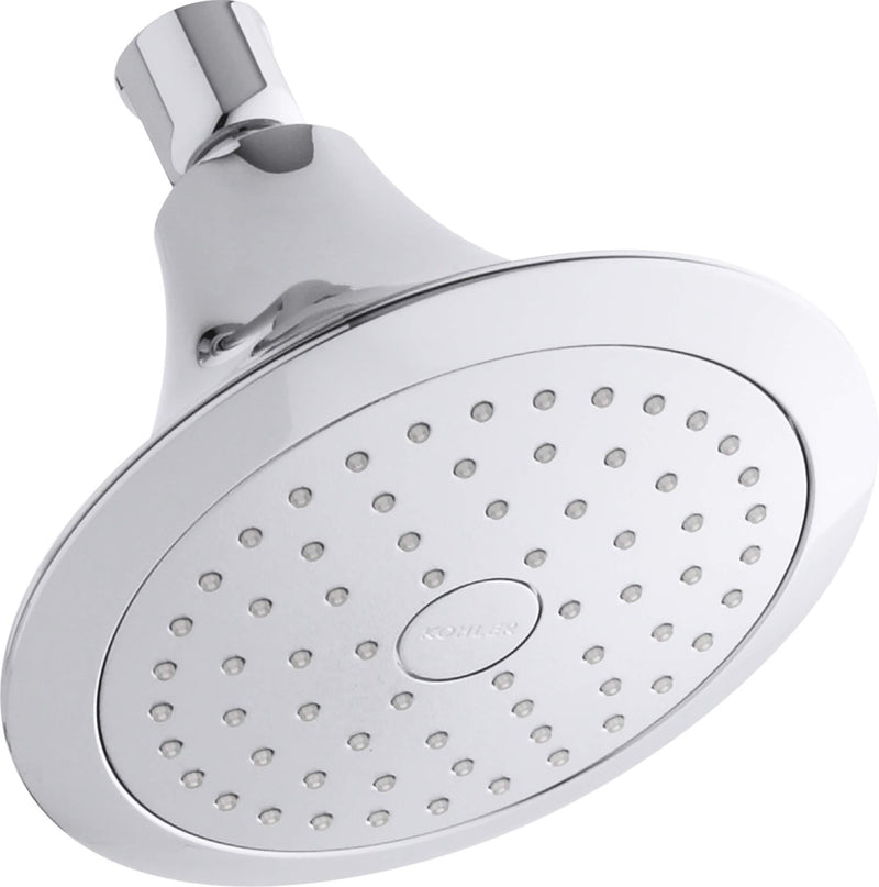 KOHLER K-10282-AK-CP Forte 2.5 GPM Single-Function Wall-Mount Showerhead With Katalyst Spray, Polished Chrome