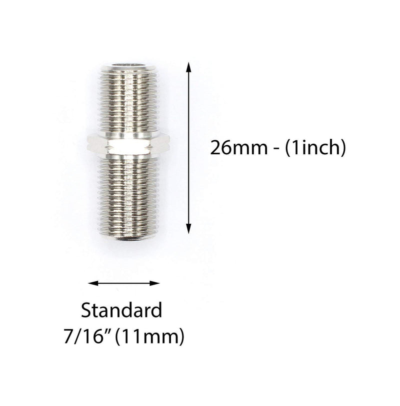 Cable Extension Coupler | 4 Pack | Connects Two Coaxial Video Cables, for Coax F81 (Female to Female) 3GHz Satellite, Cable TV, and Cable Internet Rated Silver