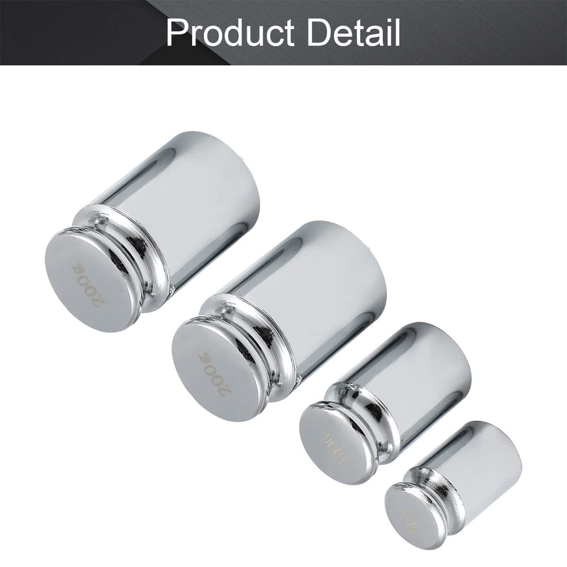 Utoolmart Calibration Weight Set 200g 100g 50g M1 Precision Chrome Plated Steel for Digital Balance Scales 1 Set 1pcs 200g+100g+50g M1