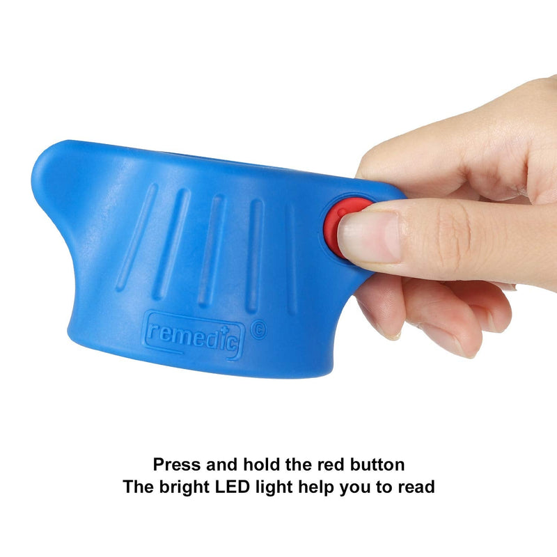 Remedic Medicine Bottle Opener with Magnifier and LED Light Multi-Opener for Better Grip Strength - Twist Lid Opener - Elderly Daily Living Aids - Practical Gift Idea