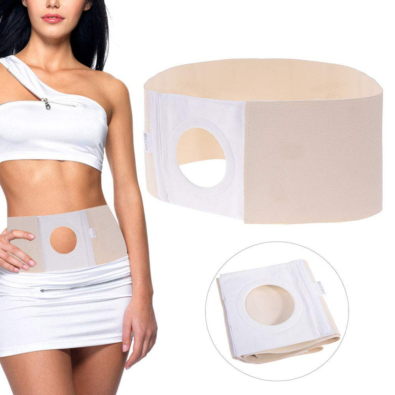 Ostomy Hernia Belt, Elastic Ostomy Hernia Belt for Colostomy Bag Abdominal Binder with Stoma Opening Navel Hernia Support, Help Relieve Pain for Incisional, Epigastric, Ventral, Inguinal Hernia(M) M