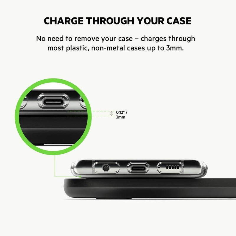 Belkin BoostCharge 10W Fast Dual Wireless Charging Pad, Includes QuickCharge 3.0 Wall Charger and Cable, Case Compatible for iPhones, Airpods, Galaxy and Other Qi Enabled Devices (includes AC adapter) Black 10W Dual Pad