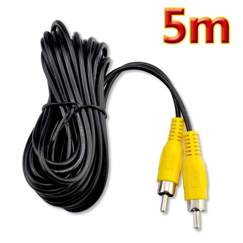 OLLGEN RCA Video Cable,Digital Audio Coaxial Cable with Male to Male Single Plug,A/V Extension Cord for Subwoofer Car Rear View Parking Buckup Camera,5M/16Feet 5M