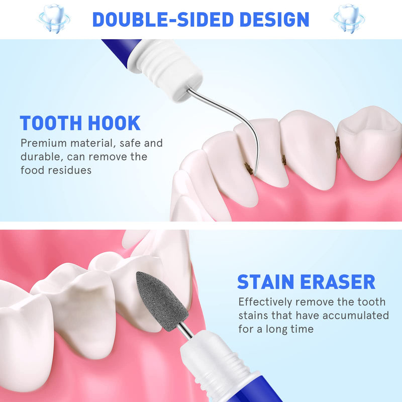 Healifty Dental Tools To Remove Plaque and Tartar, 2pcs Mini Travel Teeth Cleaning Tools, Stainless Steel Dental Hygiene Oral Care Kit with Plaque Remover, Tartar Scraper, with Chain