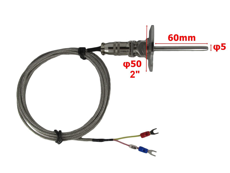 Tri-clamp Waterproof K Type Thermocouple Temperature Sensors Probe with Detachable Connector