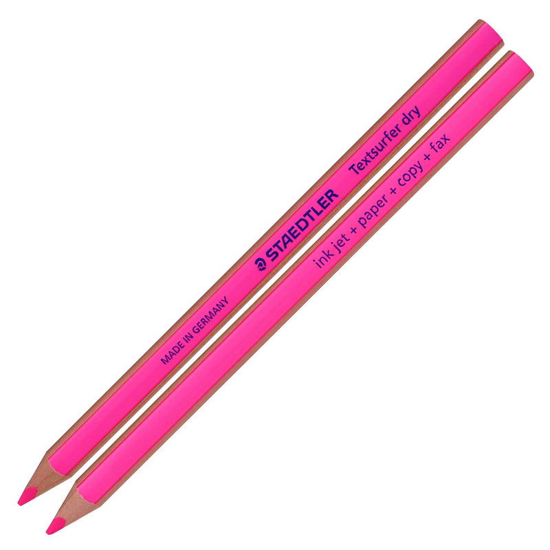 Staedtler Textsurfer Dry Highlighter Pencil 128 64 Drawing for Writing Sketching Inkjet,paper,copy,fax (Pack of 12 Pink)