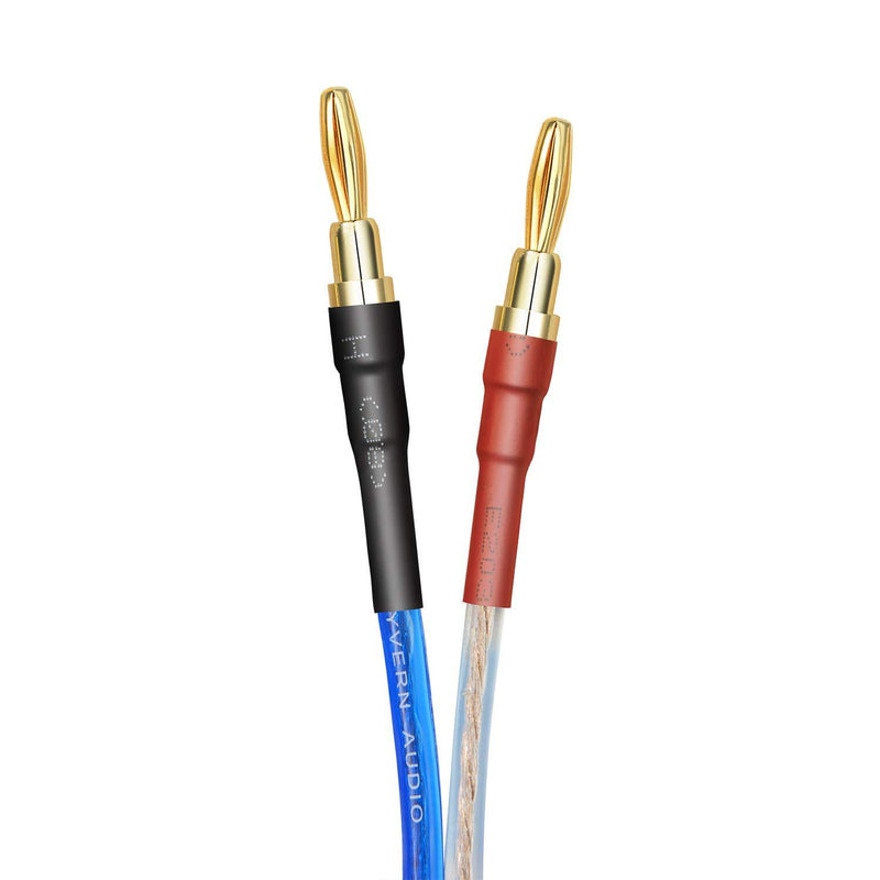Wyvern [1Pair 8 Banana Plugs Total] HiFi Speaker Wire/Assembled (Banana to Banana Plugs) Blue (9.8ft PER Wire/ 3 Meters PER Wire)