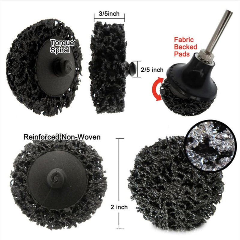 CSD disc grinding disc, 20 pieces coarse cleaning disc 50 mm, cleaning disc set, drill grinding disc for angle grinder, removing rust, weld seams, oxidation