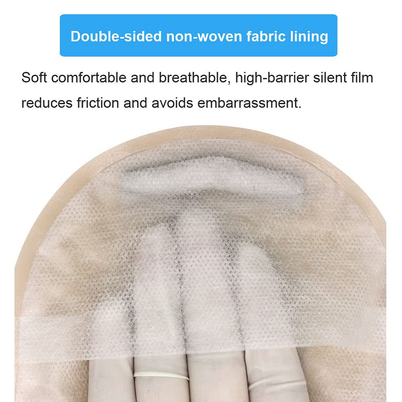 One Piece Ostomy Colostomy Bags, Ostomy Supplies, Drainable Ostomy Pouch for Ileostomy Stoma Care, Cut to Fit(20-65mm), Box of 10 20-65mm-10PCS