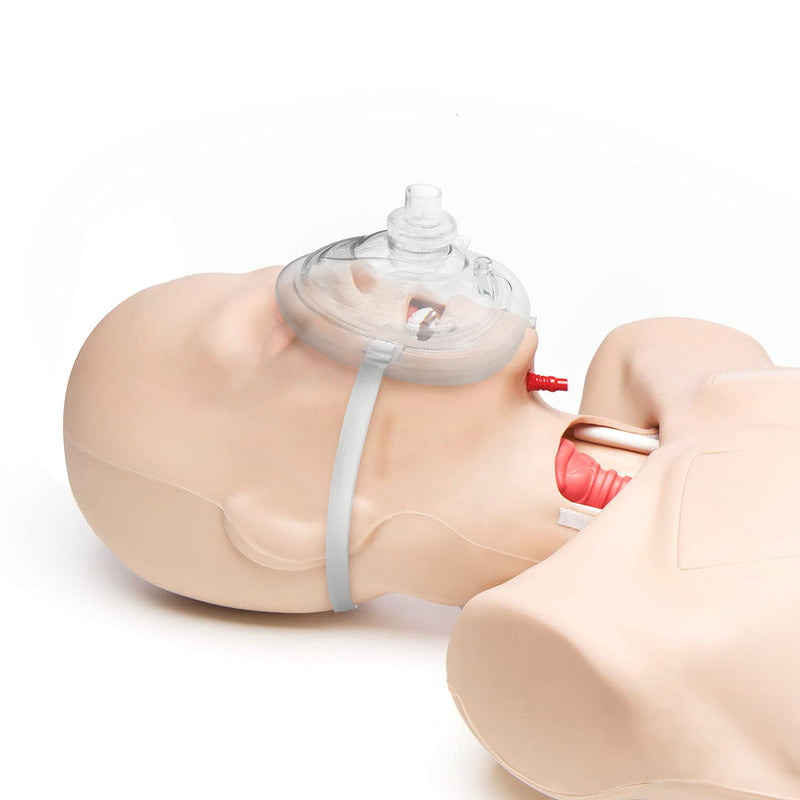 AIESI® Pocket Mask professional mask ventilation mask for mouth-to-mouth ventilation with one-way valve and filter, CPR Mask-Resuscitator 1 pezzo