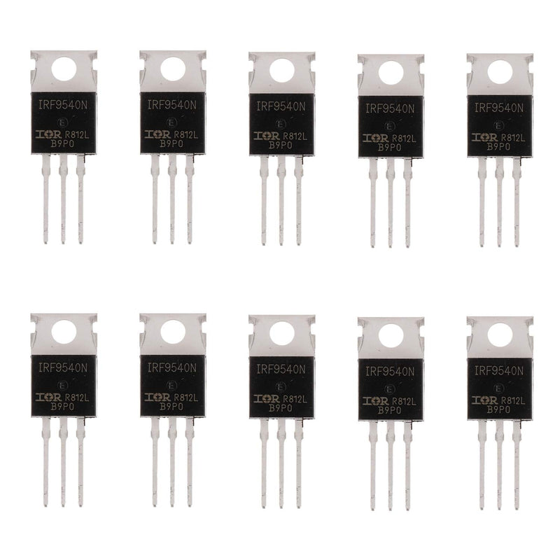 BOJACK IRF9540 MOSFET Transistors IRF9540N 23 A 100 V P-Channel Power MOSFET TO-220AB (Pack of 10 Pcs)