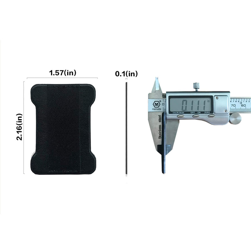 WUOJI - Finger Strap Phone Holder - Ultra Thin Anti-Slip Universal Cell Phone Grips Band Holder for Back of Phone - 2Pack(Black) Black