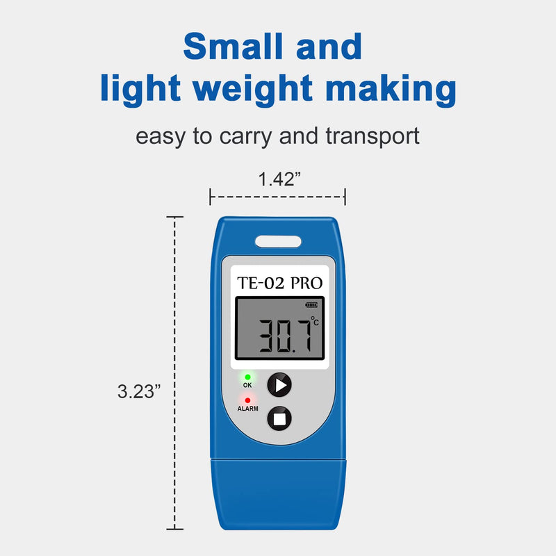 ThermElc temperature logger with automatic CSV and PDF reports, comparison of data from multiple devices, monitoring of cold and deep-freeze storage with calibration certificate data logger 21CFR Part 11 1 TE-02
