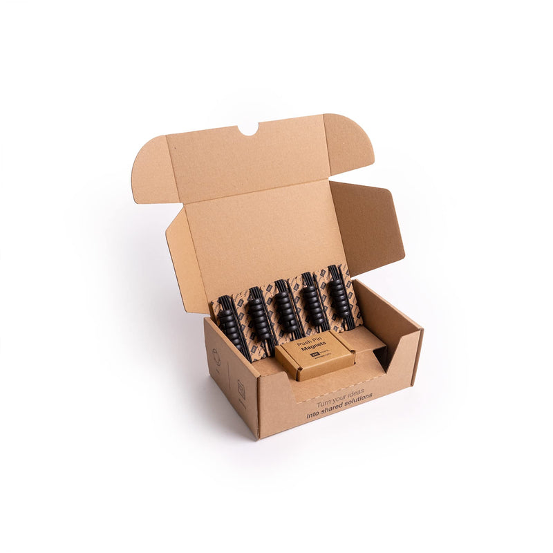 PATboard Column dividers - 5 Black PATlanes - Row Divider for Scrum kanban Board - Magnetic