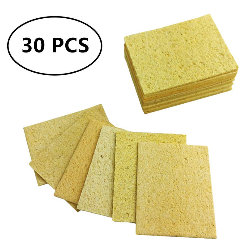 Pack of 30 pads soldering sponge soldering iron cleaning sponge soldering welding cleaning for soldering tips