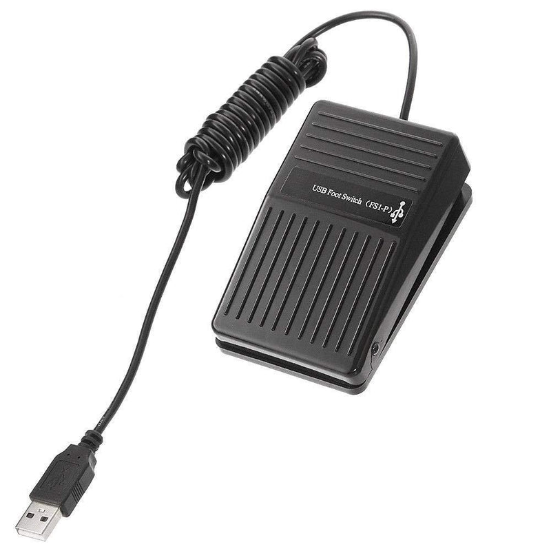 Runshuangyu USB Single Foot Action Switch Pedal Control Controller Free Driver fitfor Disabled People Using Computer HID Keyboard Mouse PC Laptop