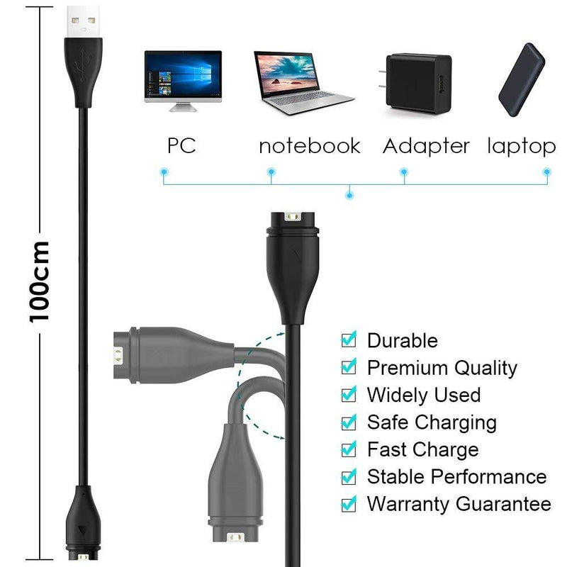 Compatible with Garmin Vivoactive 3 Vivoactive 4 4S Charger Replacement USB Data Charging Clip for Vivoactive 3 GPS Smartwatch
