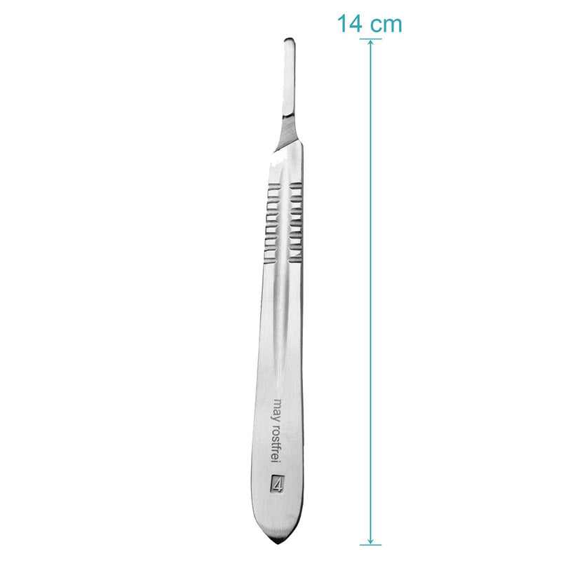 May Set - 100 pieces of scalpel blades figure 19 made of carbon steel - replacement blades individually sterile packed + 1 x May - scalpel holder made of stainless steel