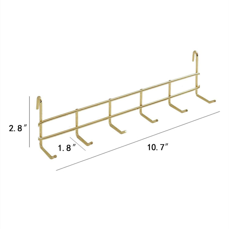 GRIDYMEN Multi-Function Wall Storage and Display Hooks, Decorative Hooks for Wire Wall Grid Panel, 2 in1,Gold Hooks-2 Pcs Gold