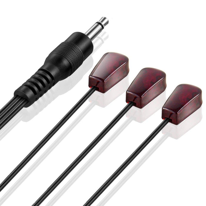 IR Infrared Emitter Extender Cable Extension (10 Feet) Triple Head3 Eye 3.5mm Jack Infrared Red Transmitter Blaster Blink Eye Wire Cord Compatible with IR Repeater Extender System Kit, Xbox One