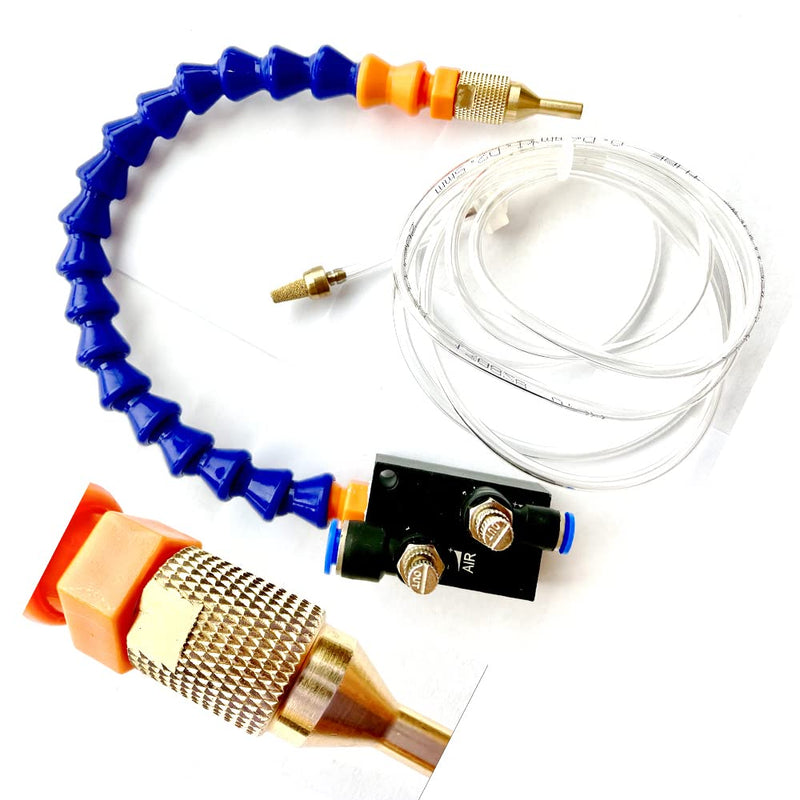 Upgrade Version Mist Coolant Lubrication Spray System for Metal Cutting Engraving Cooling Sprayer Machine for Air Pipe CNC Lathe Milling Drill