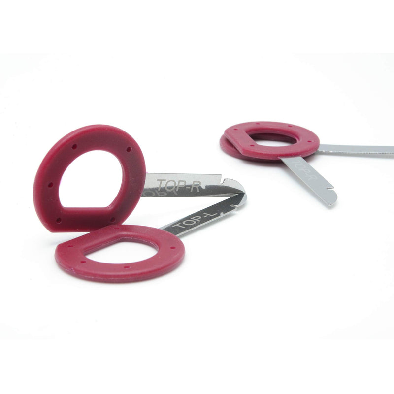 AFA Tooling Radio Removal Tool for Ford, Volkswagen - VW, Mercedes, and Audi | Easy Grip Handles and Stiff Blades | Stereo Single and Double DIN Replacement Key for 1C0-051-530, T87P-19061-A 4pcs red