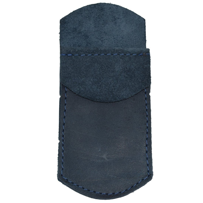 Hide & Drink, Durable Leather Pocket Protector, Pencil Pouch Pen Holder, Office & Work Essentials, Handmade Includes 101 Year Warranty :: Slate Blue