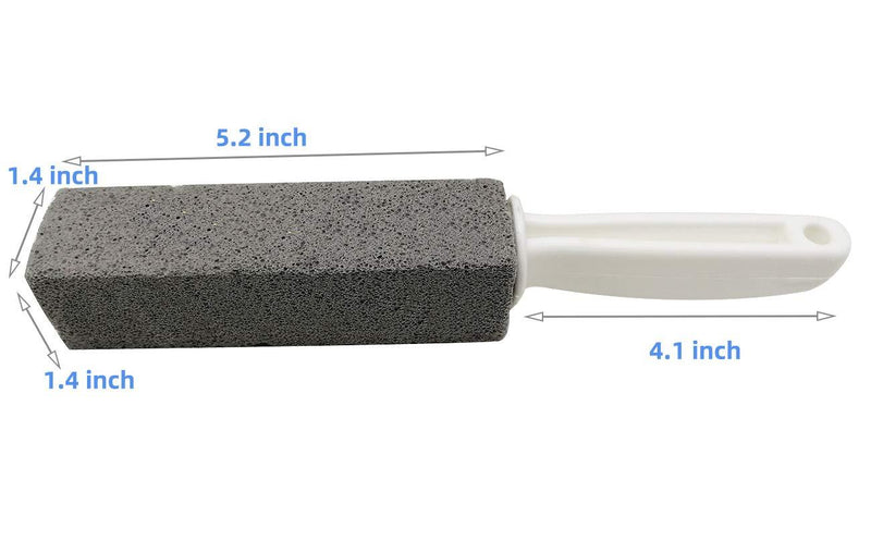 Tuodeal Pumice Stone for Toilet Bowl Cleaning with Handle Pumice Toilet Brush 4 Pack