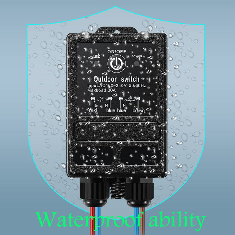ZHOFONET Waterproof Remote Control Relay Switch,984ft Long Range Wireless Remote Switch,DC 12V-72V 40A Relay RF Remote Control Switches for Outdoor Light,Garage Door