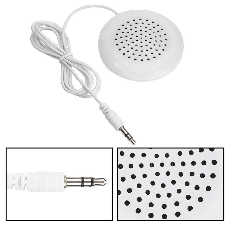 Pillow Speaker, 3.5mm Mini Pillow Speaker, Under Pillow Speaker for MP3 Phone Portable CD - White