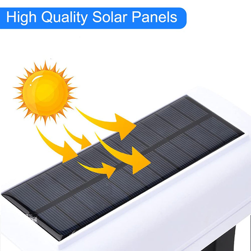 Solar Powered Fake Security Camera, Dummy Simulated CCTV Surveillance System with LED PIR Motion Sensor Detection Light for Indoor Outdoor Home, Office, Shop, Garage (No Rmote Control)