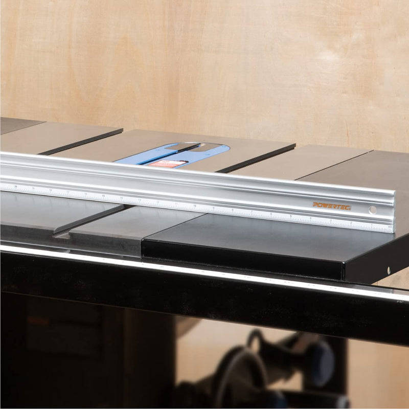 POWERTEC 71227 24" Anodized Aluminum Straight Edge | Metal Straight Edge Machined Flat to Within 0.001” Over Full 24” - Professional Finishing Tools