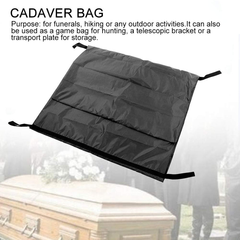 Body Bag, Cadaver Bag Leakproof 210D Waterproof Storage Bag Body Bag with 4 Reinforced Handles, Home Funeral Supplies, Patient Transfer(Black) Black