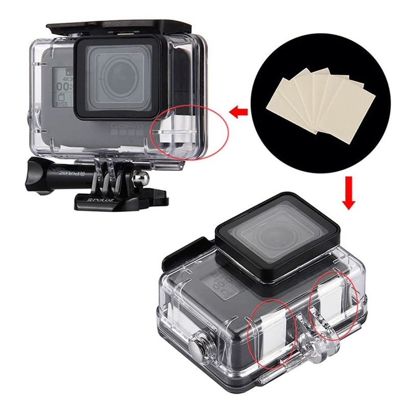 60pcs Anti Fog Inserts, Reusable Moisture Absorbing Strips Humidity Removing Defogger for Gopro Hero 9 8 7 6 5 4 3 2 1, SJ4000 SJ5000, Sony DJI OSMO Action Camera Underwater Diving Housing Use
