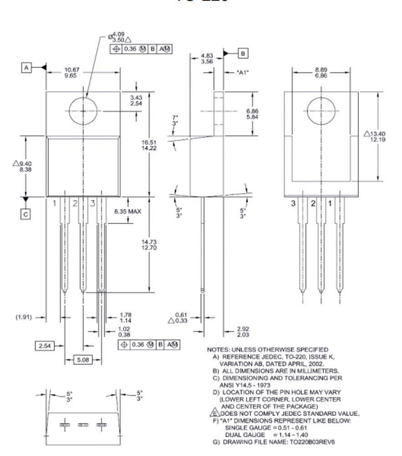 Bridgold 10pcs FQP27P06 27P06 P-Channel MOSFET, 60V, 27A, TO-220,3-Pin
