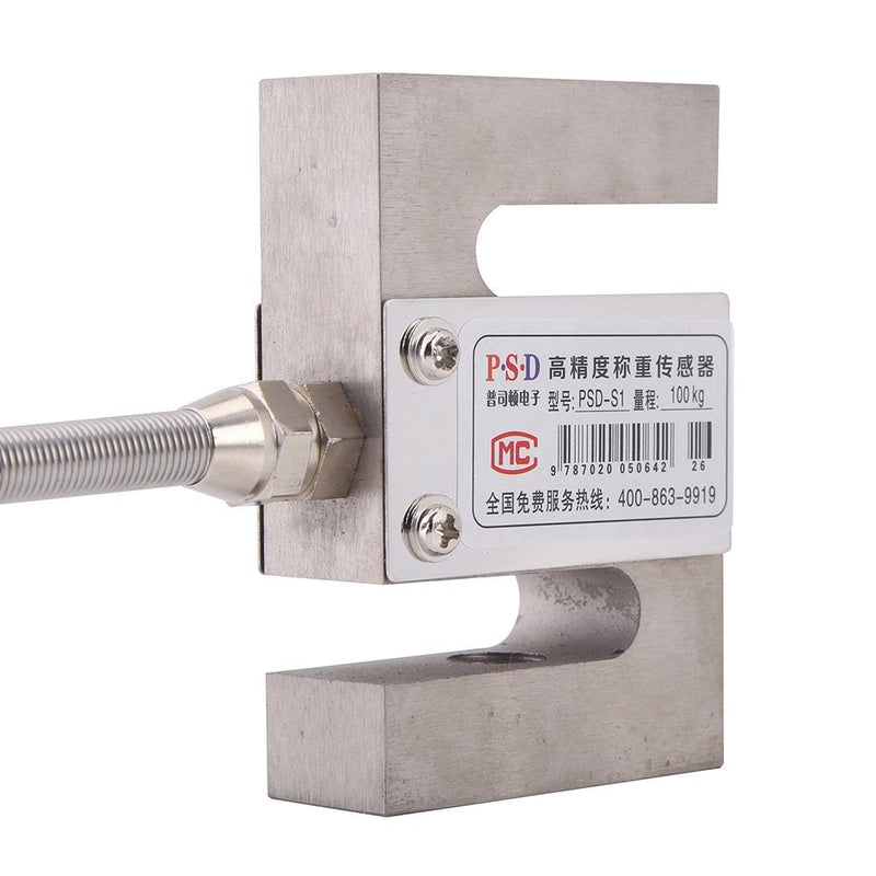 Load cell sensor weighing sensor portable weight sensor scale sensor weighing S-beam precision 50/100/300/2000 kg for container weight high pressure weighing technology (100 kg) 100 kg