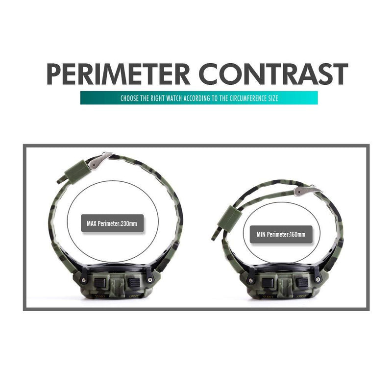 Boys Watch Digital Sports Waterproof Electronic Childrens Kids Watches Alarm Clock 12/24 H Stopwatch Calendar Boy Girl Wristwatch Camo Green