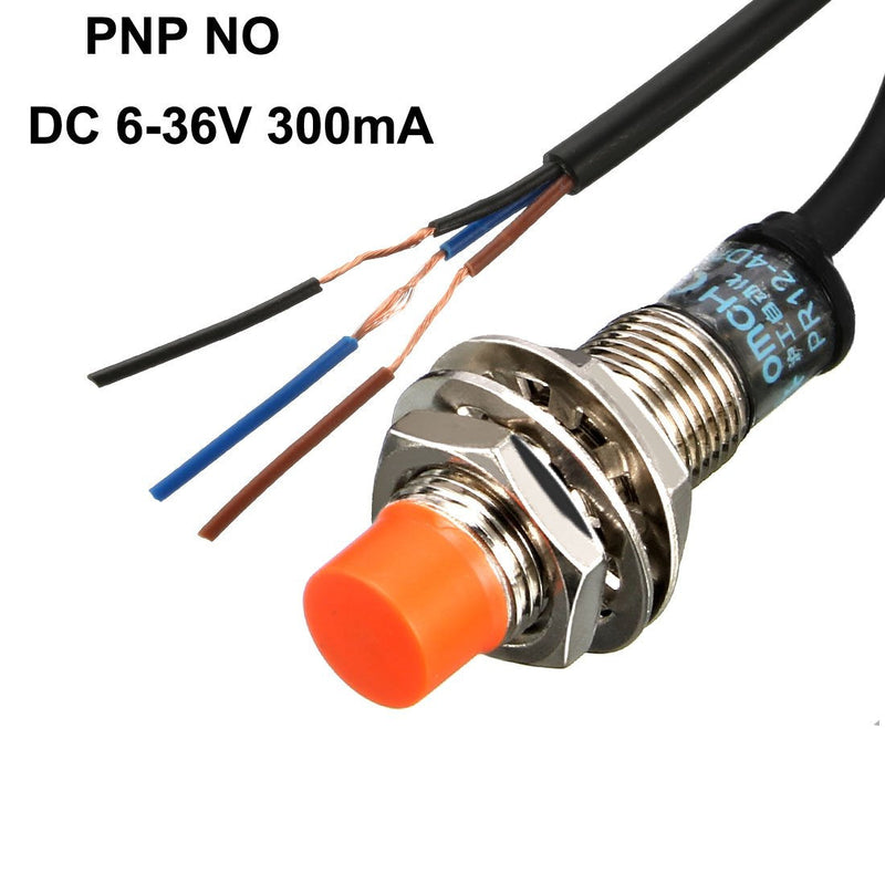 uxcell 4mm Inductive Proximity Sensor Switch Detector PNP NO DC 6-36V 300mA 3-Wire PR12-4DP for 3D Printer Probe Bed Leveling,MCU Board